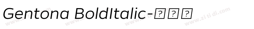 Gentona BoldItalic字体转换